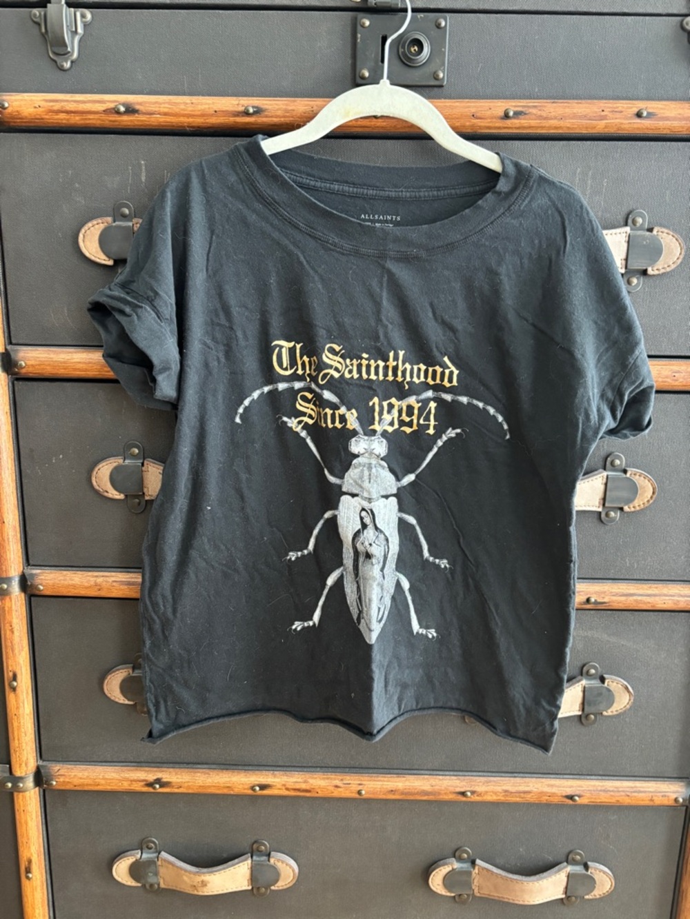AllSaints Black Logo Crewneck Tee